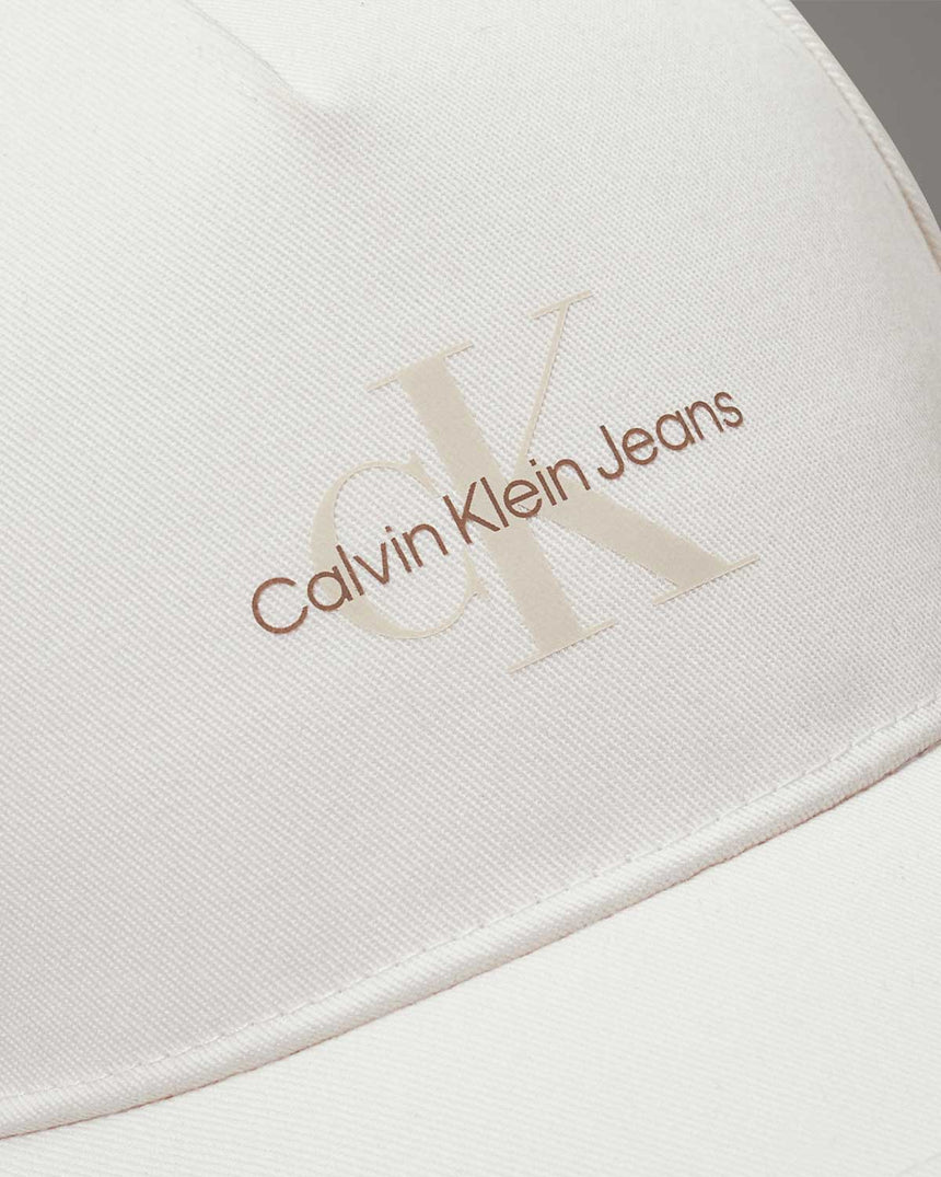 Calvin Klein Mono Logo Print Şapka Tofu