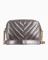 Guess Jania Logolu Zincirli Çapraz Askılı Çanta Pewter