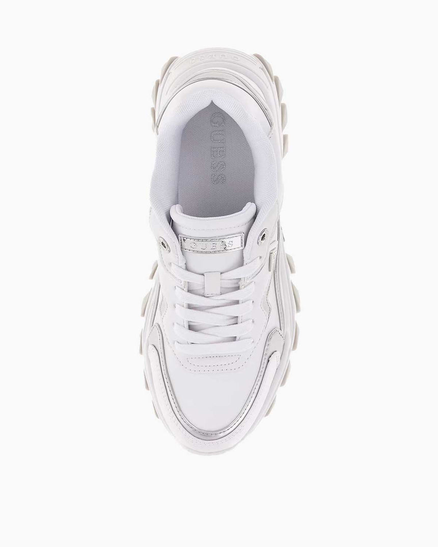 Guess Logolu Running Sneaker White - Silver