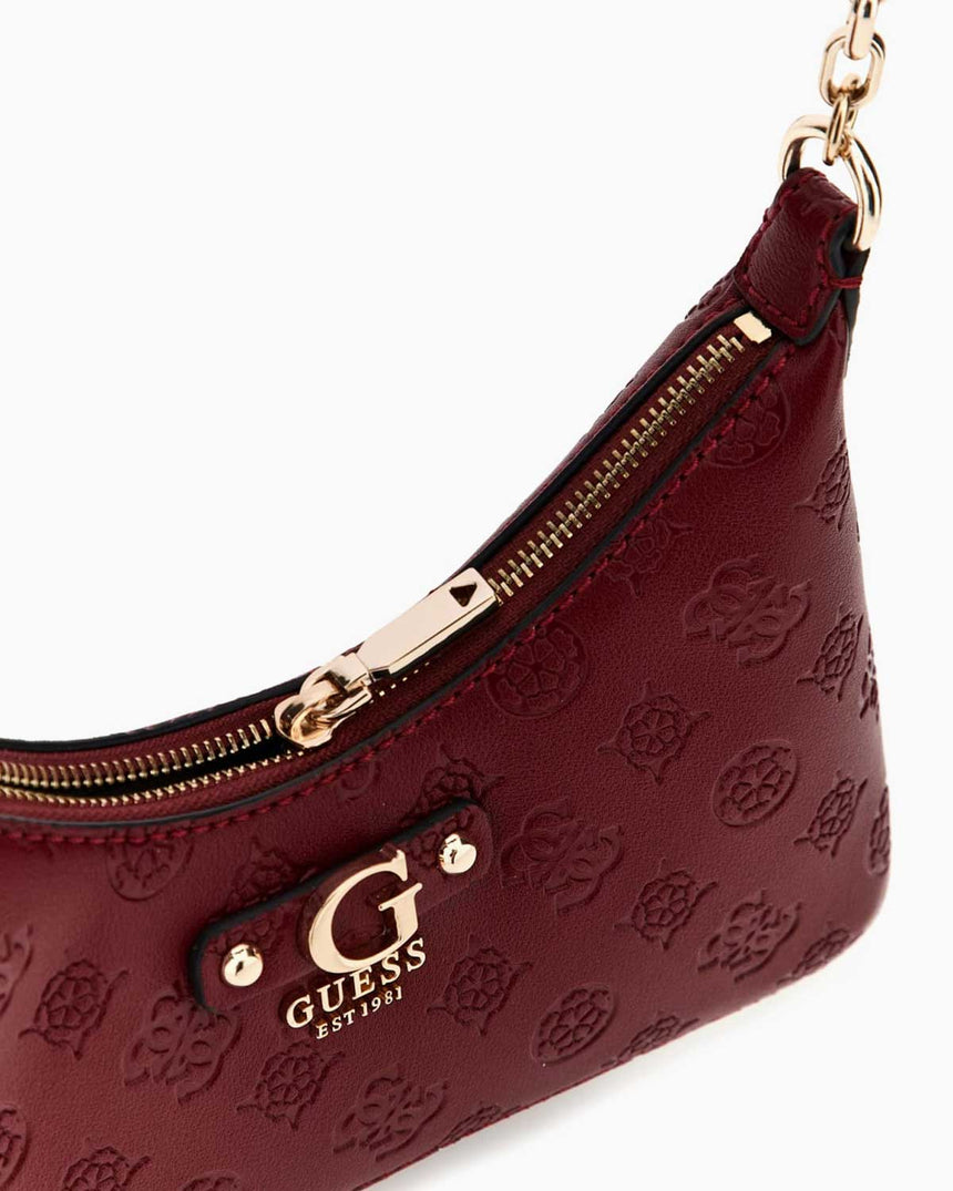 Guess Gerty Zincir Detaylı Omuz Çantası Claret