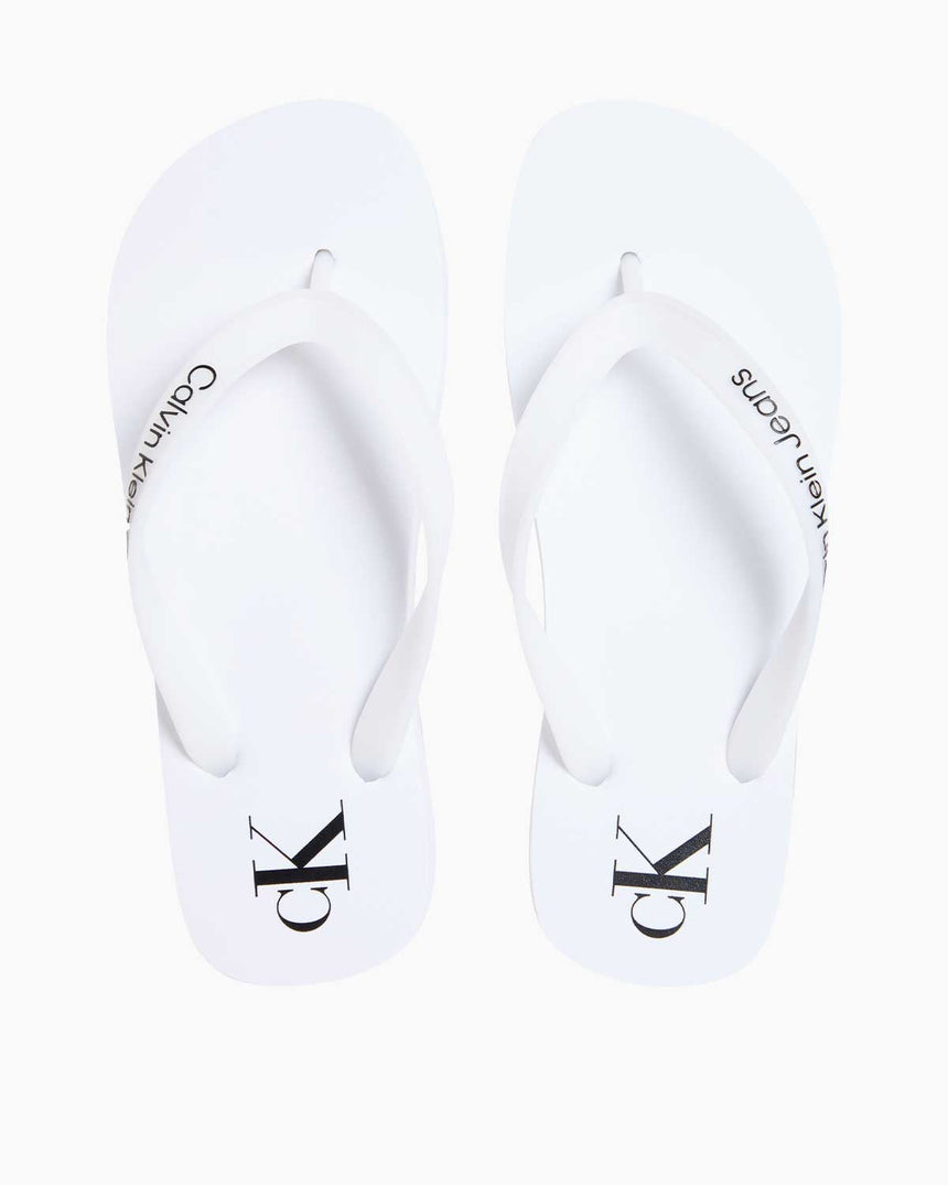 Calvin Klein Beach Flatform Flip Flops Terlik Bright White/Black