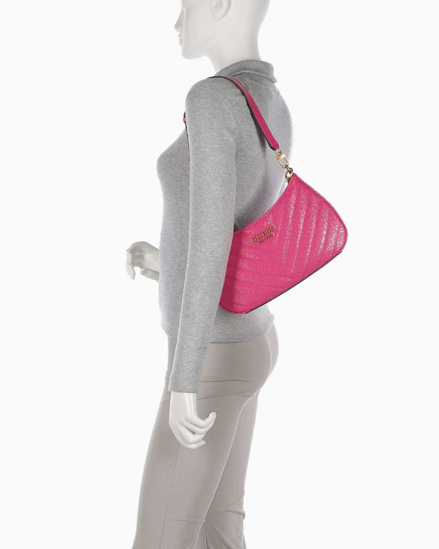 Guess Jania Top Logolu Omuz Çantası Fuchsia