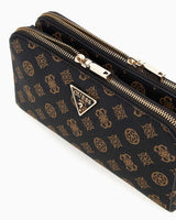 Guess Eco Erica Monogram Baskılı Çapraz Askılı Çanta Mocha Logo