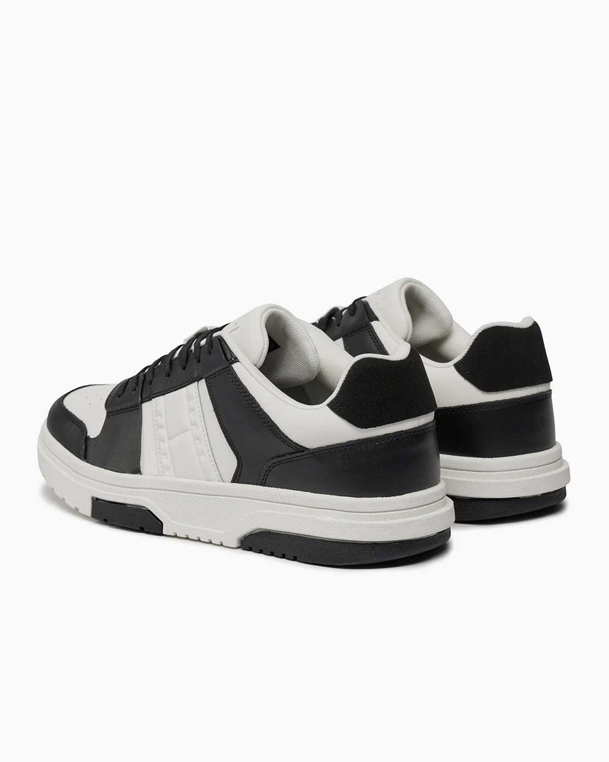 Tommy Hilfiger Brooklyn Leather Low Top Sneakers Black/Ecru