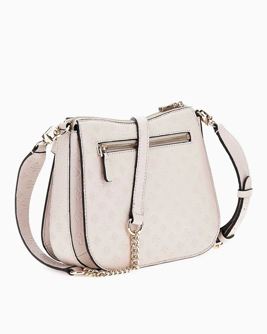 Guess Arlenal Logo Crossbody Çapraz Askılı Çanta Taupe Logo