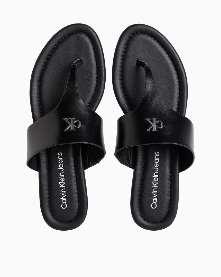 Calvin Klein Flat Espadrilles Toepost Terlik Triple Black