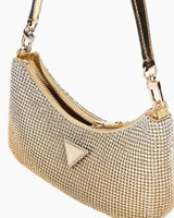Guess Zalina Taşlı Omuz Çantası Gold