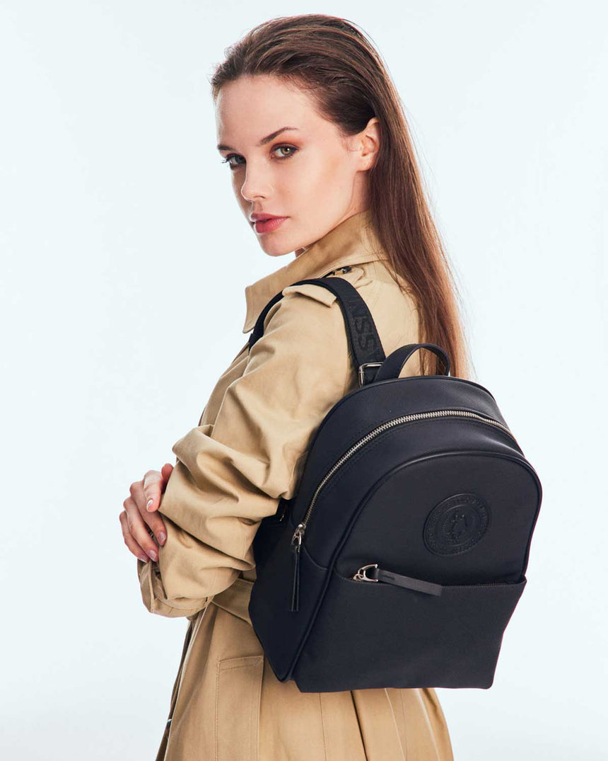 Us Polo Assn Fermuar Detaylı Sırt Çantası Siyah