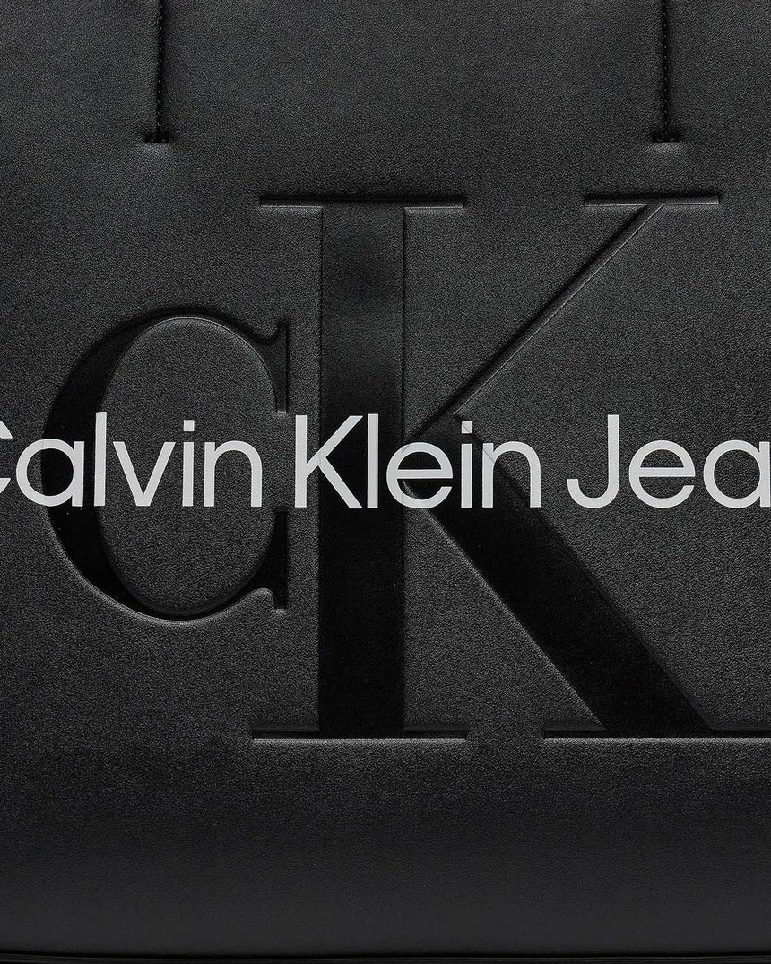Calvin Klein Sculpted Shopper Mono Kadın Omuz Çantası Black