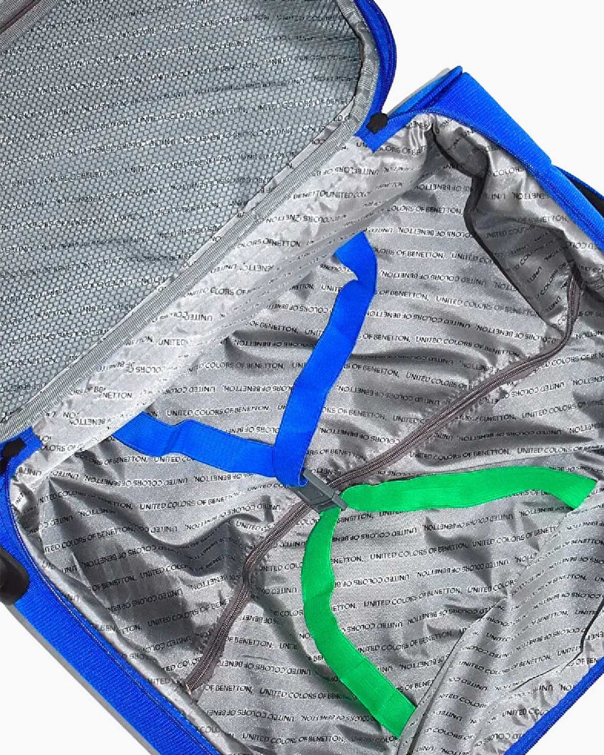 Benetton Logo Detaylı Orta Boy Kumaş Valiz