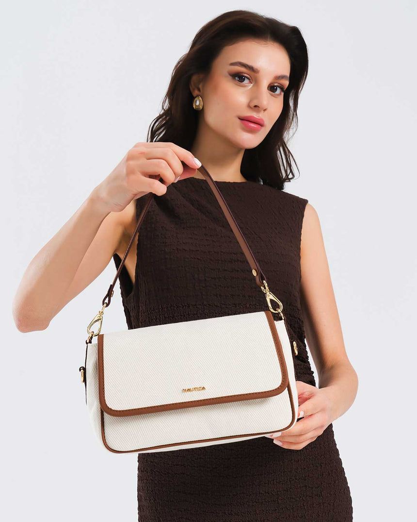 Nautica Omuz Çantası Bej - Taba