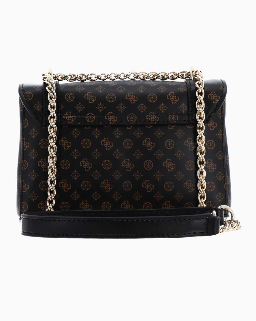 Guess Emilee Zincirli Mini Çapraz Askılı Çanta Mocha Logo