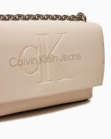 Calvin Klein Sculpted Flap Omuz Çantası Gray Morn