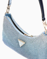 Guess Zalina Taşlı Omuz Çantası Powder Blue