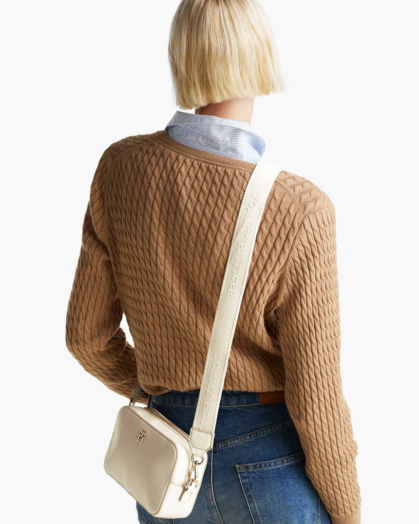 Tommy Hilfiger Soft Logo Kalın Askılı Çapraz Çanta Sugarcane