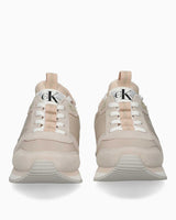 Calvin Klein Runner Sock Lace Up Runner Kadın Sneaker Eggshell/Whisper Pink