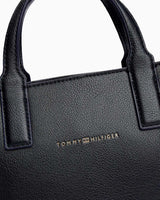 Tommy Hilfiger Logo Bantlı Mini Tote Kadın El Çantası Space Blue Corp