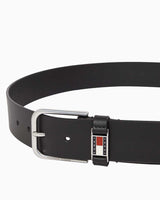 Tommy Hilfiger Leather Fixed Kemer Black