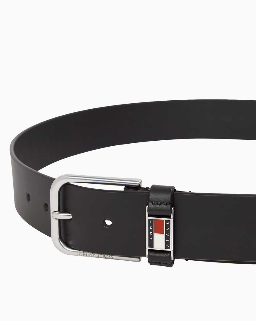 Tommy Hilfiger Leather Fixed Kemer Black