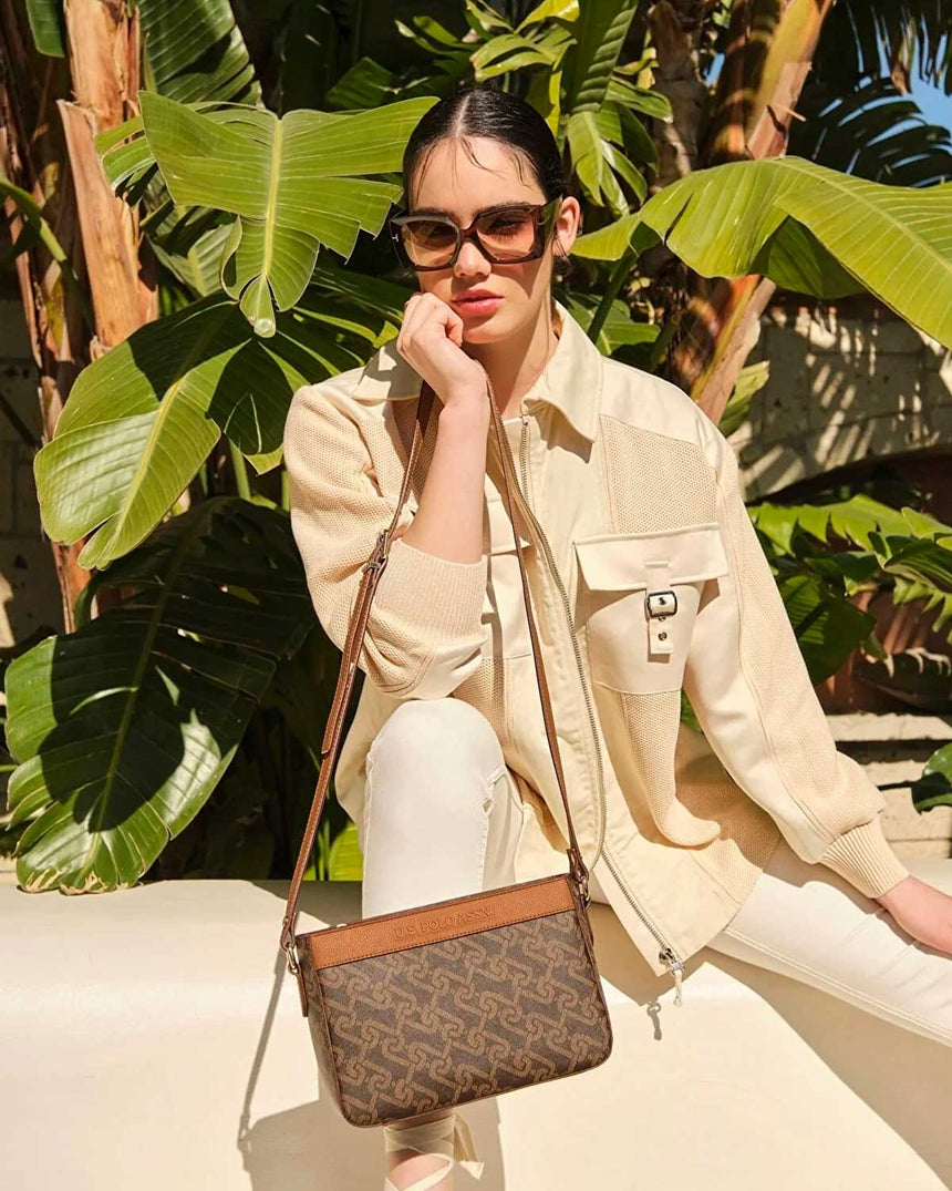 Us Polo Assn Çapraz Askılı Kadın Çantası Kahve-Taba