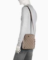 Guess Torino Fermuar Detaylı Çapraz Askılı Çanta Beige / Brown