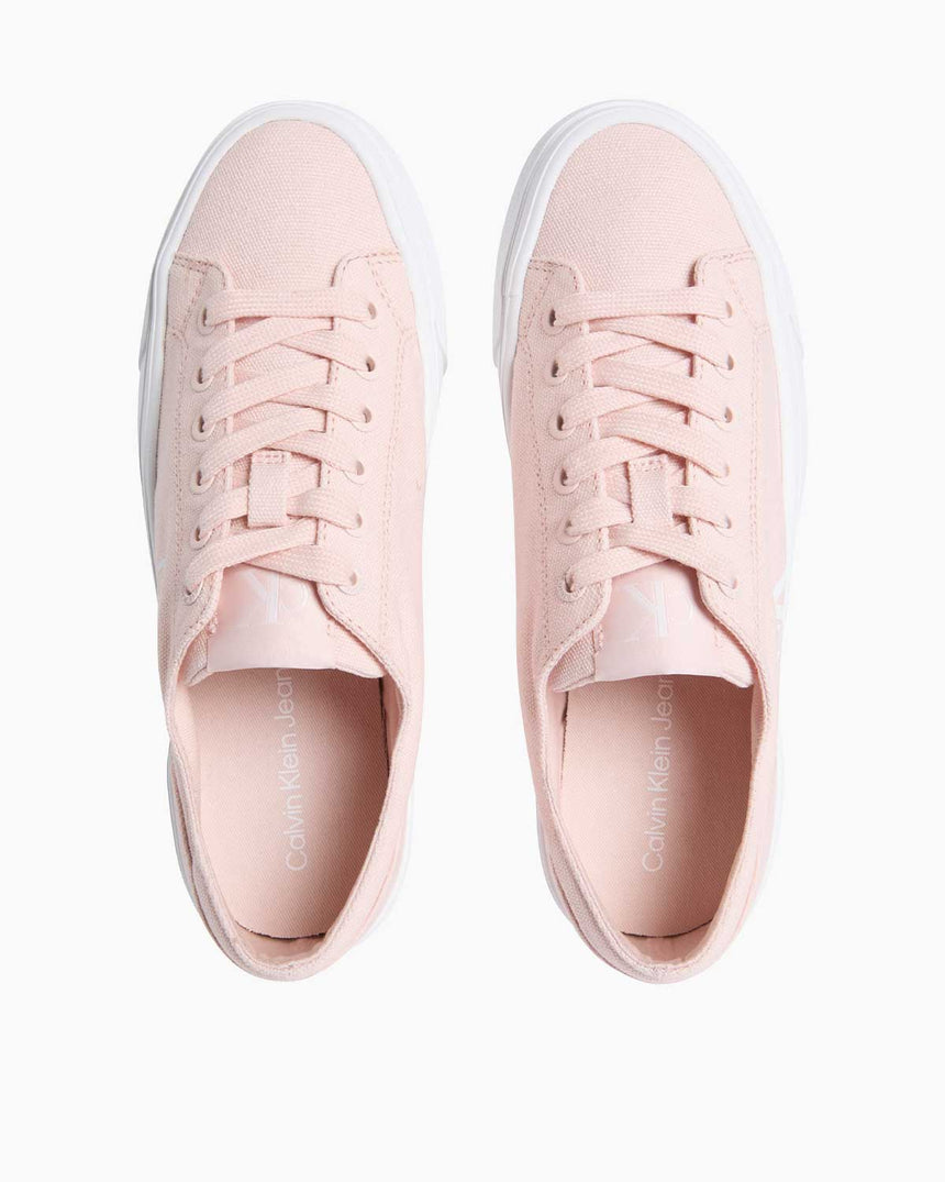 Calvin Klein Vulc Flatform Sneaker Silver Peony/Bright White