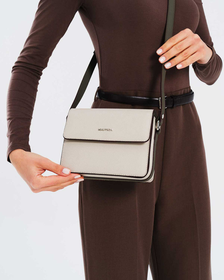 Nautica Mıknatıs Kapaklı Çapraz Askılı Çanta Taş