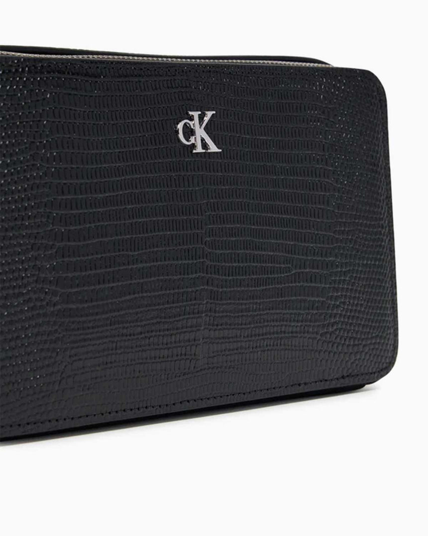 Calvin Klein Kertenkele Kabartmalı Mini Kadın Cüzdan Black