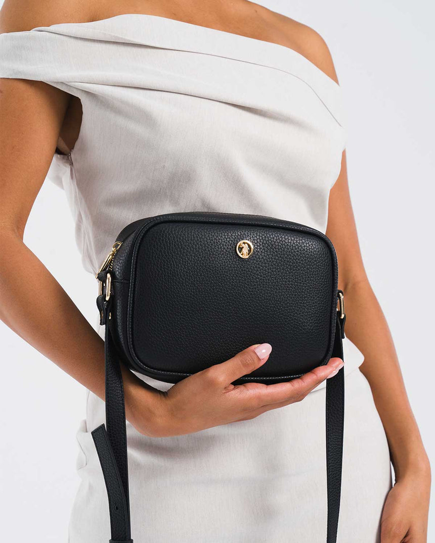 Us Polo Assn Logolu Omuz Çantası Siyah