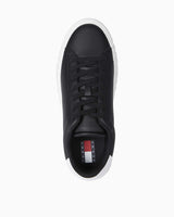 Tommy Hilfiger Leather Outsole Cupsole Sneaker Black