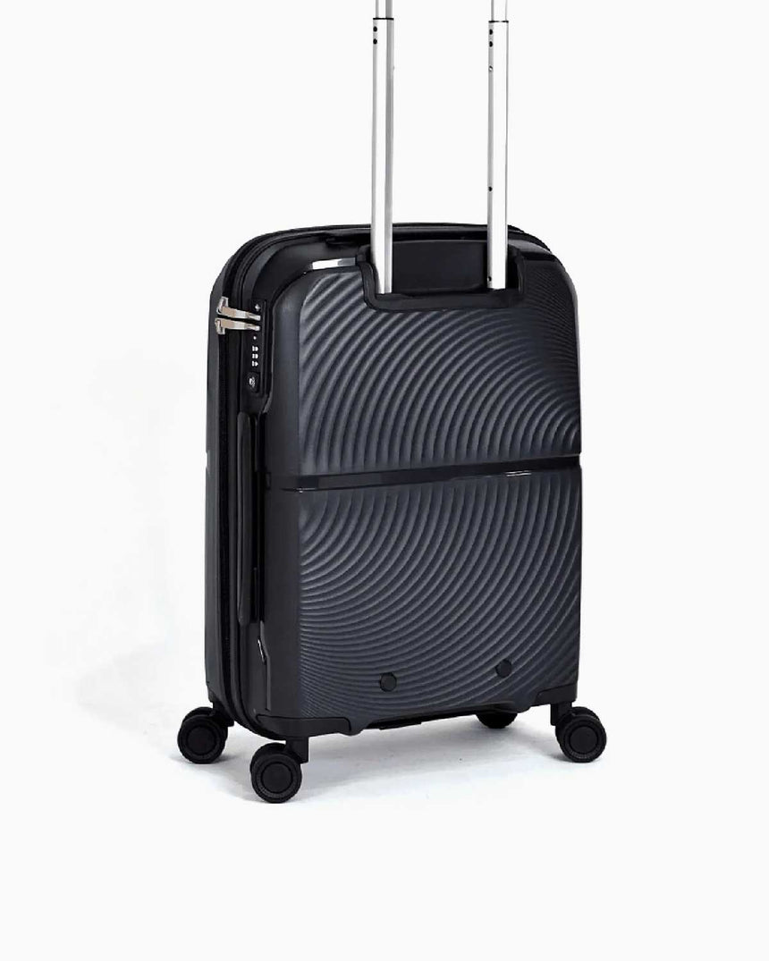 Benetton Trolley Logolu Kabin Boy Valiz Siyah