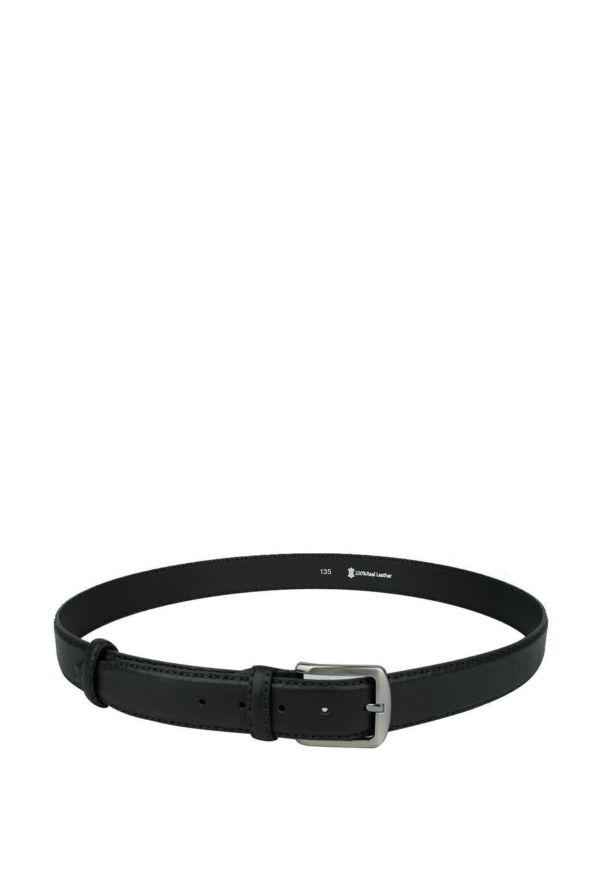 Axpe 4 Cm Saraç Örgülü Deri Erkek Kemer Siyah