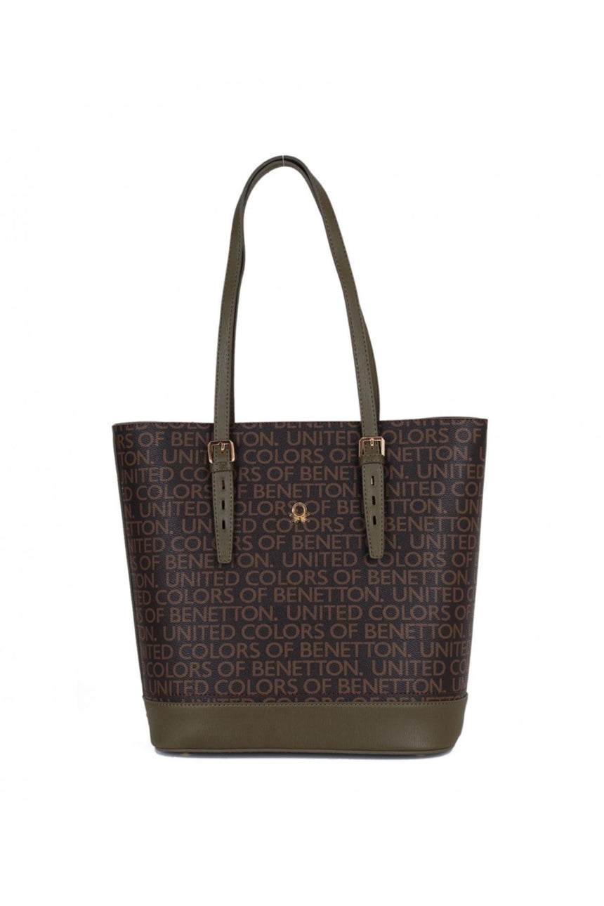 Benetton Mono Kadın Omuz Çantası Kahve- Haki