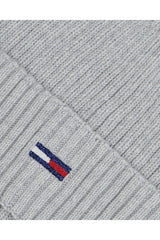 Tommy Hilfiger Tjw Basic Flag Rib Beanie Kadın Bere Pale Grey Heather