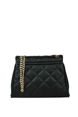 Axpe Gold Zincir Detaylı Kadın Omuz Çantası Siyah