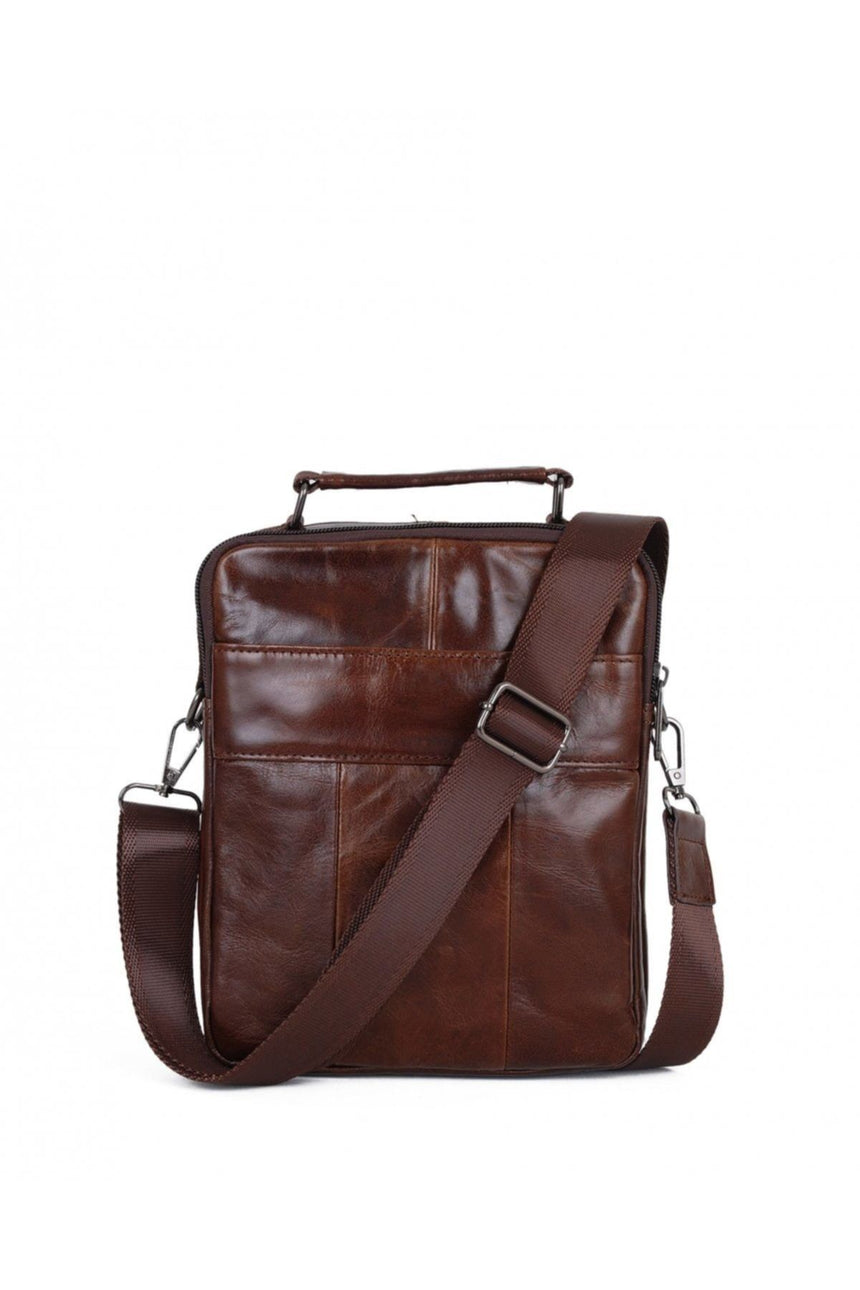 ÇÇS Klasik Çapraz Askılı Erkek Çantası Brown