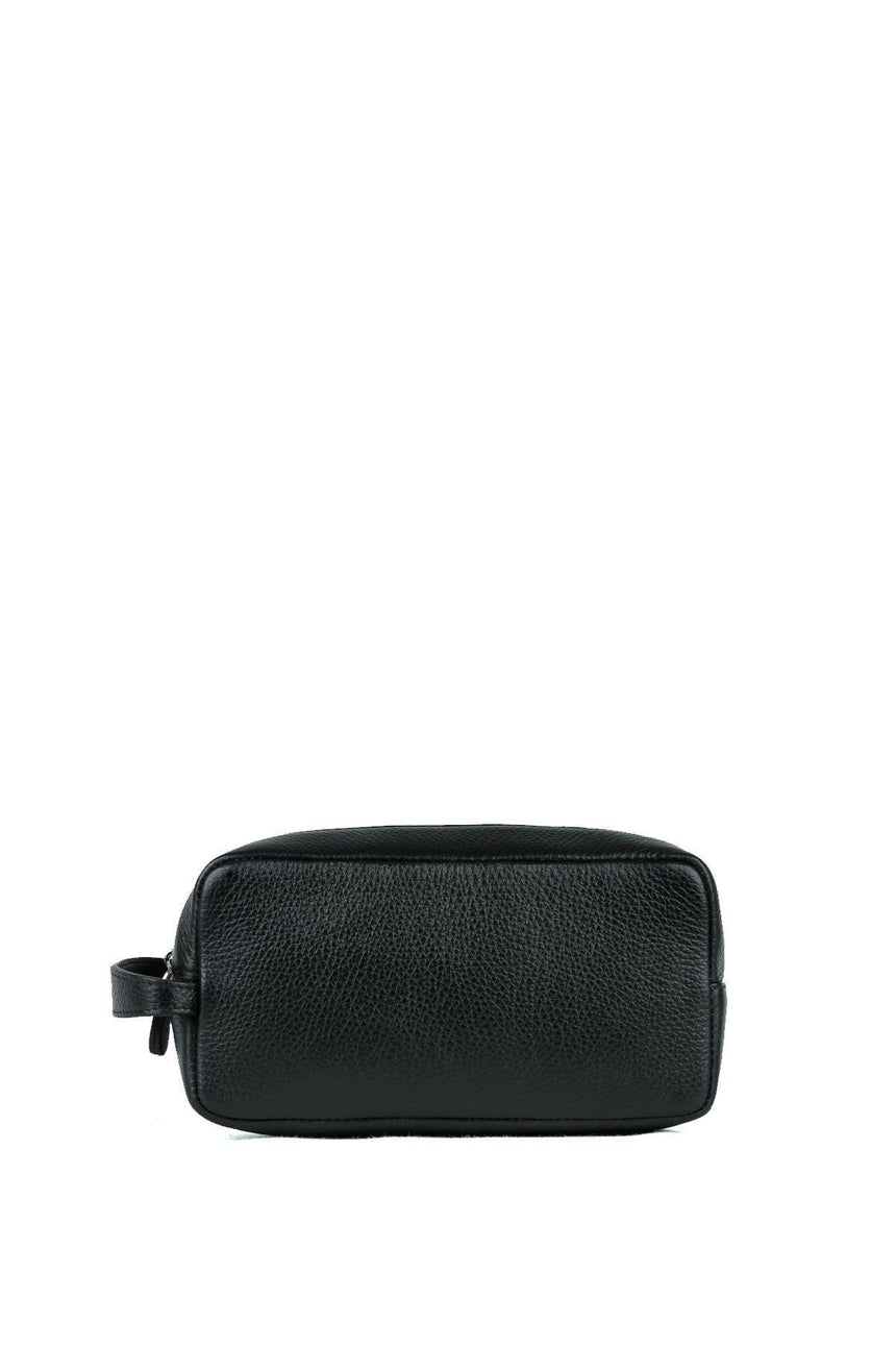 Grande Metal Logo Baskılı Erkek Aksesuar Çantası Siyah