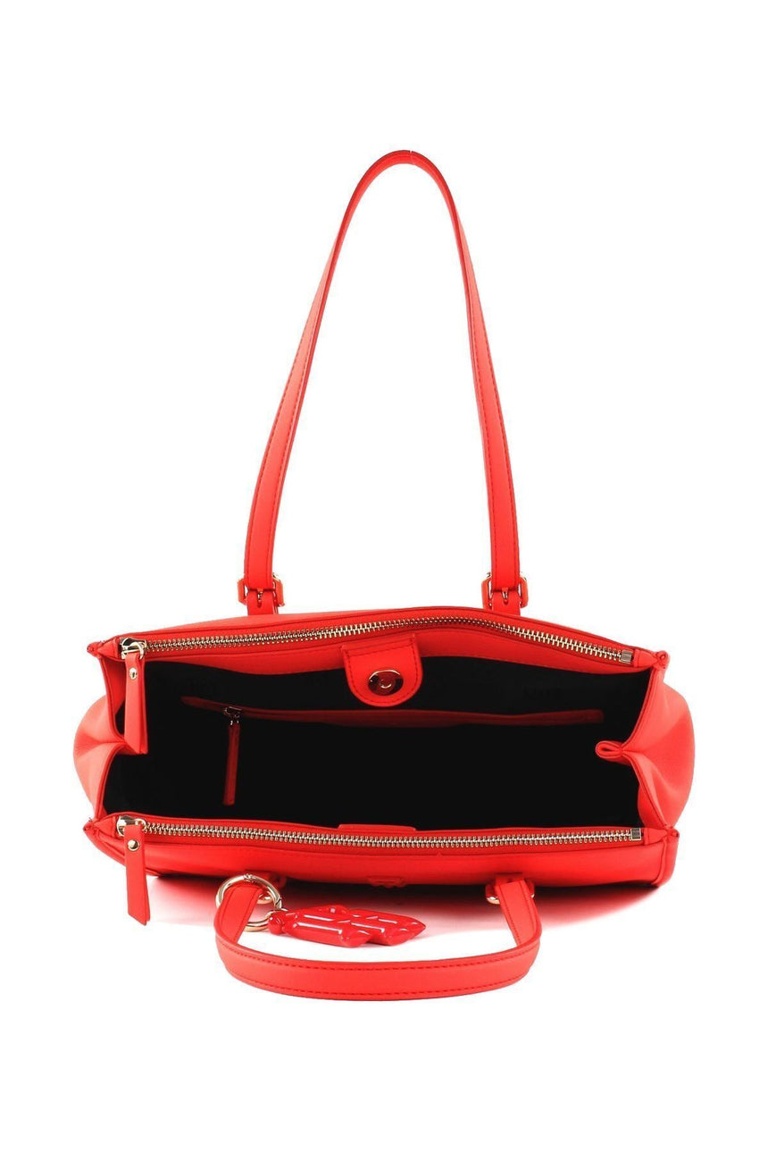 Tommy Hlifiger Th Chic Small Satchel Kadın El Çantası Bright Vermillion