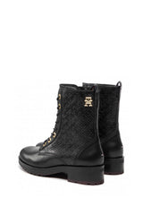 Tommy Hilfiger Monogram Bıker Kadın Boot Black