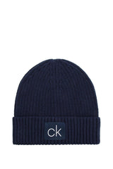 Calvin Klein Basic Rib Erkek Atkı Ve Bere Takımı Dark Navy