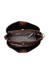 Benetton Çıt Çıtlı Monogram Çapraz Askılı Kadın Çantası Kahve - Taba