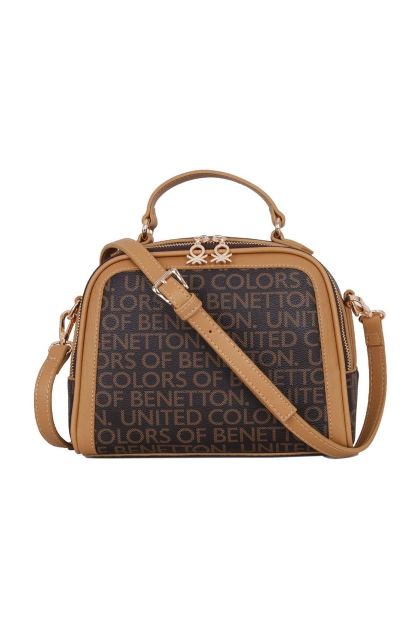 Benetton Klasik Small Çapraz Askılı Kadın Çantası Kahve - Hardal