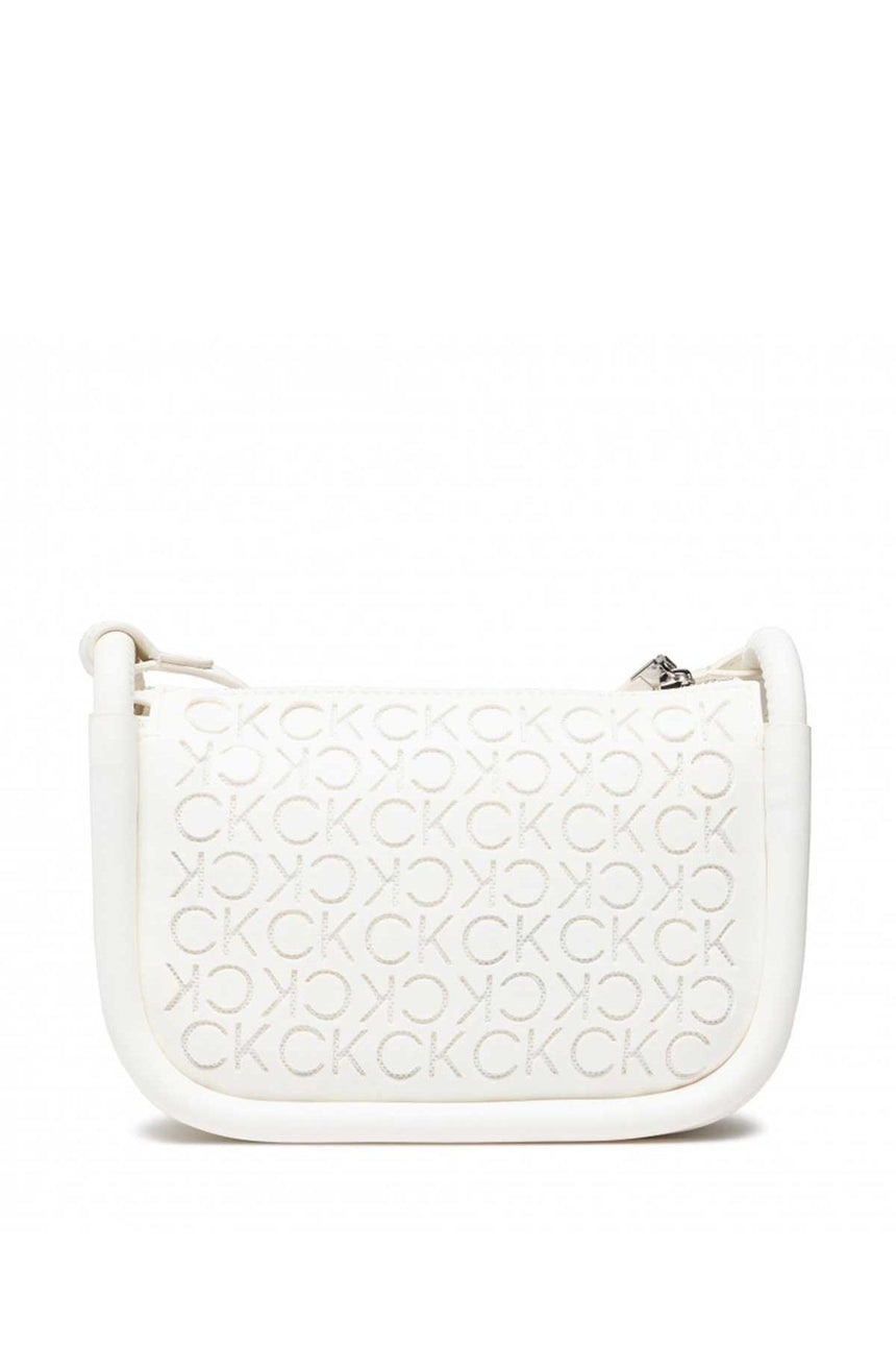 Calvin Klein Calvin Resort Shoulder Bag Mesh Kadın Omuz Çantası Ck White