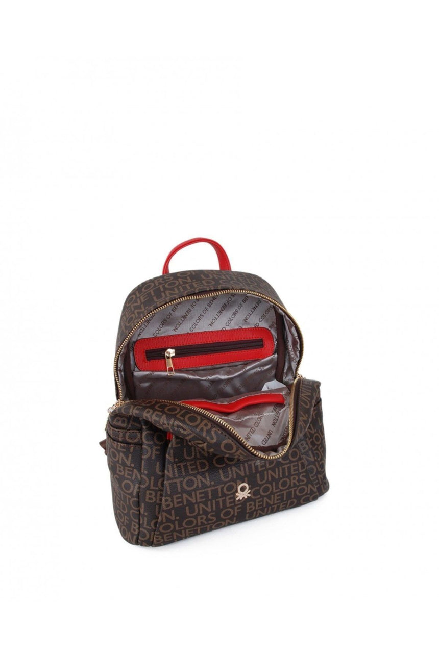 Benetton Mono Kadın Sırt Çantası Kahve - Kırmızı