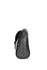 Calvin Klein Ew Conv Flap Md Çapraz Askılı Kadın Çantası Black Mono Mix