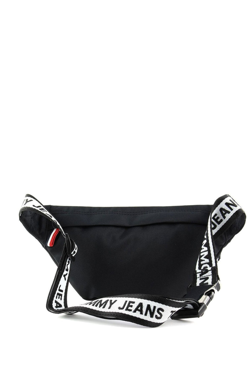 Tommy Hilfiger Tjw Logo Tape Bumbag Nyl Kadın Bel Çantası Black