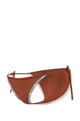 Calvin Klein Logo Detaylı Bağcıklı Slip Kadın Bikini Altı Ginger Biscuit