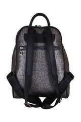 Benetton Ön Fermuar Detaylı Kadın Sırt Çantası Platin - Siyah