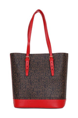 Benetton Mono Kadın Omuz Çantası Kahve - Kırmızı