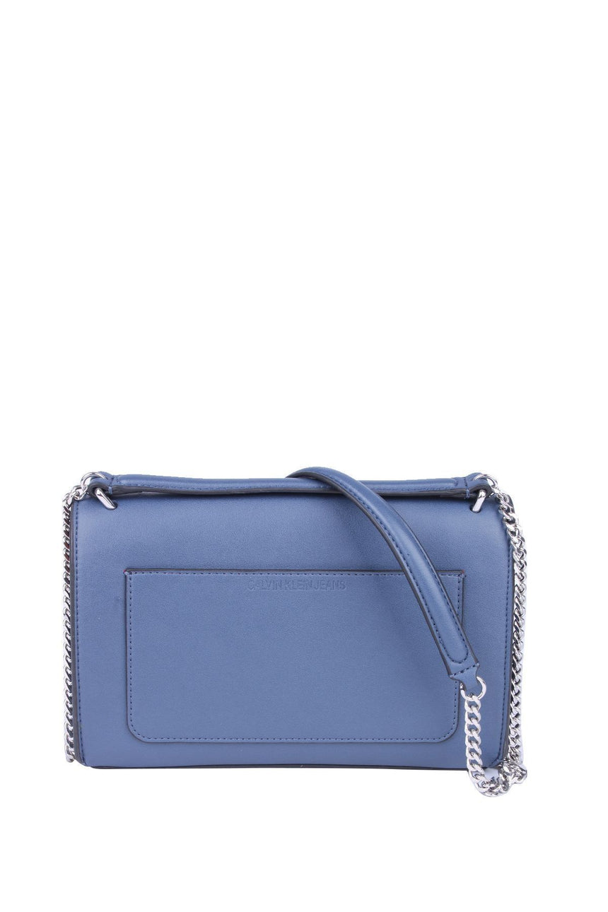 Calvin Klein Sculpted Monogram E/W Flap Çapraz Askılı Kadın Çantası Wasted Blue